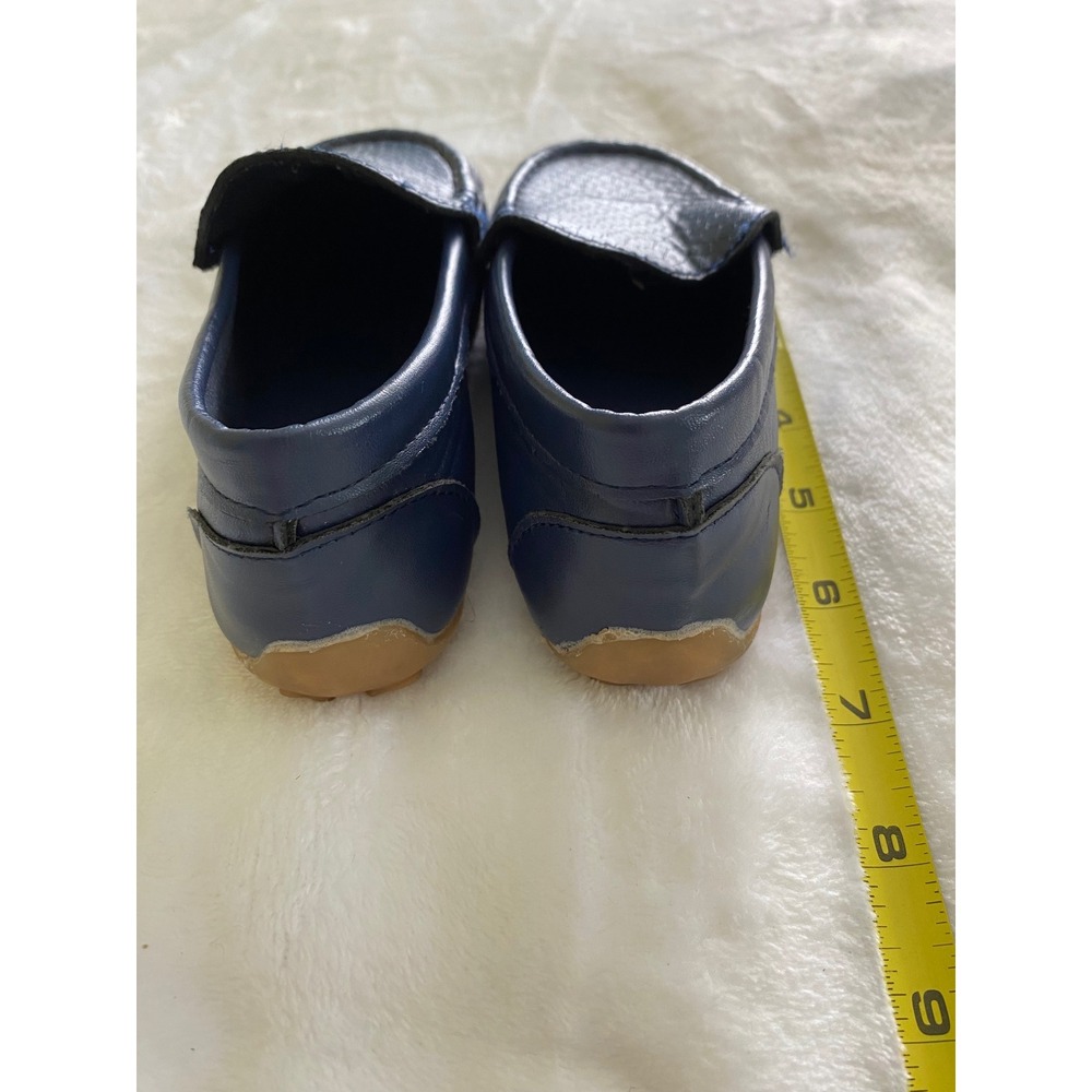 Unbranded Loafers Kids Size 9 Navy Blue Snakeskin Embossed Slip On Dress Shoes - Picture 2 of 3